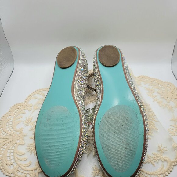Betsey Johnson Ace 9.5 Rhinestone Ballet Flat - Picture 3 of 4